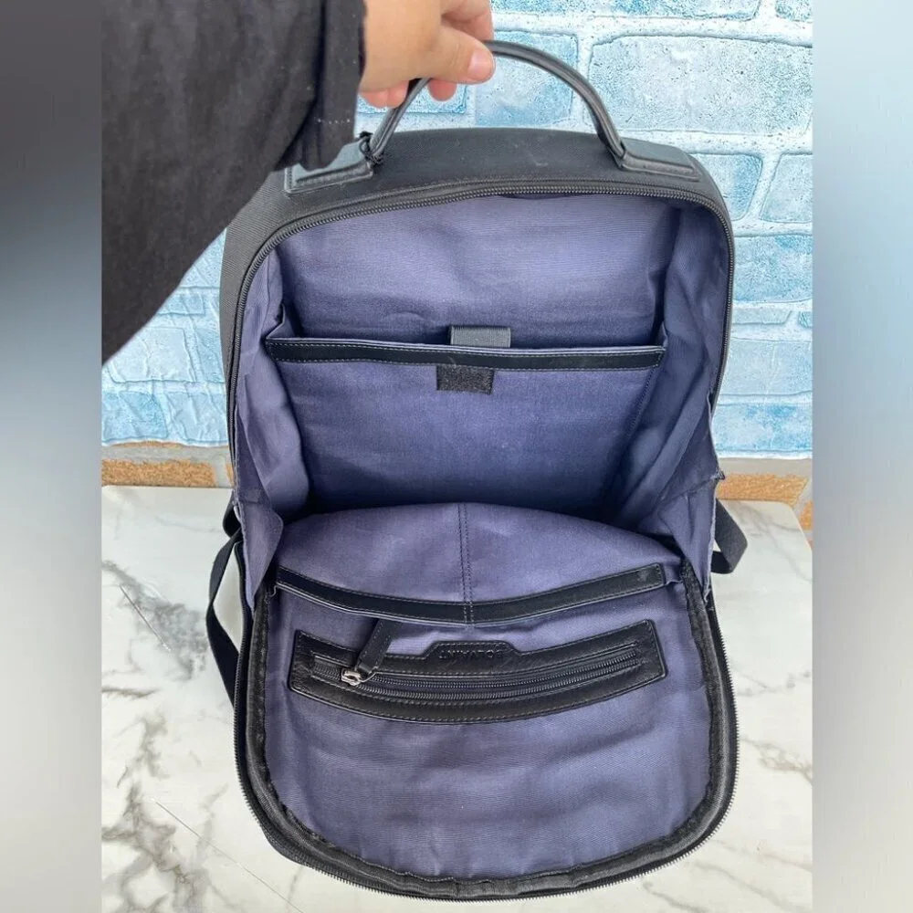 Bolvaint Giles leather and canvas backpack
